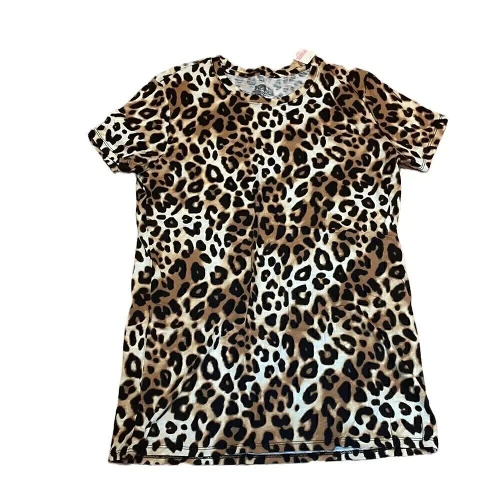 NEW! VS Pink Tee, leopard, Small